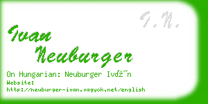 ivan neuburger business card